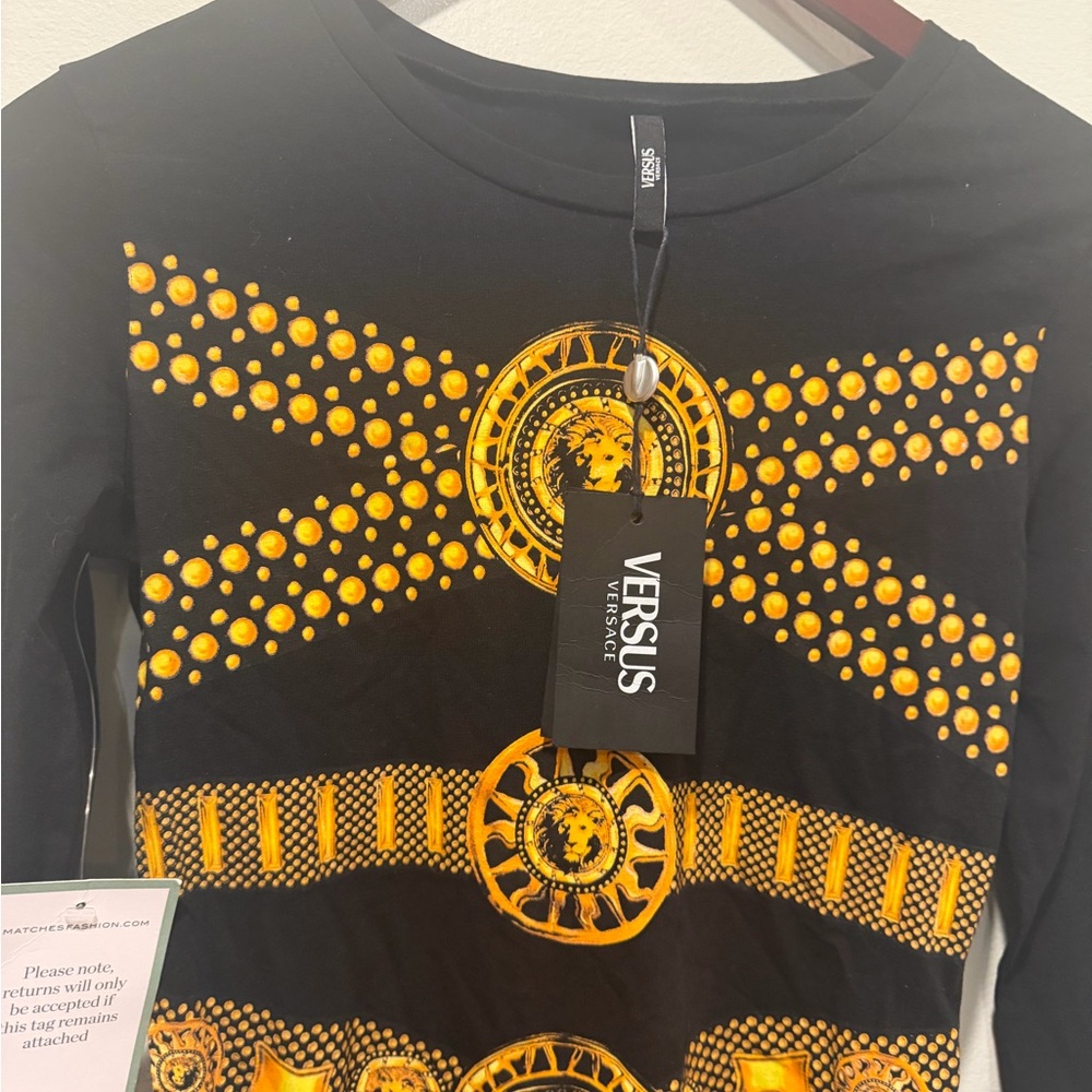 NWT Versus Black and Gold Long Sleeve Dress - Size S - Picture 10 of 13